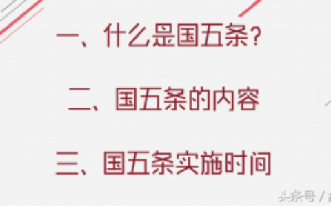 国五条实施时间及国五条细则的具体内容