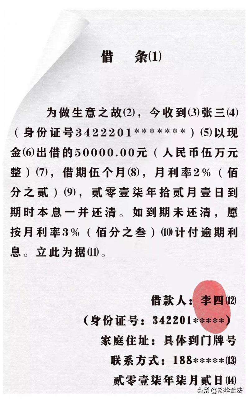 最新版:借条、欠条、收条(合格范本)|转需收藏
