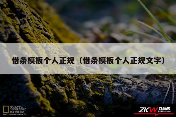 借条模板个人正规以及借条模板个人正规文字