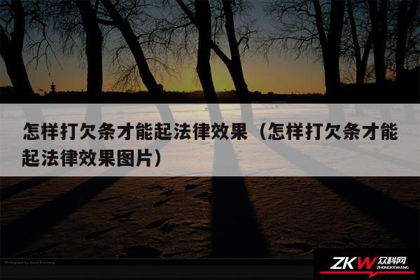 怎样打欠条才能起法律效果以及怎样打欠条才能起法律效果图片