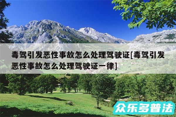 毒驾引发恶性事故怎么处理驾驶证及毒驾引发恶性事故怎么处理驾驶证一律