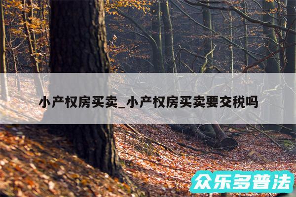 小产权房买卖_小产权房买卖要交税吗