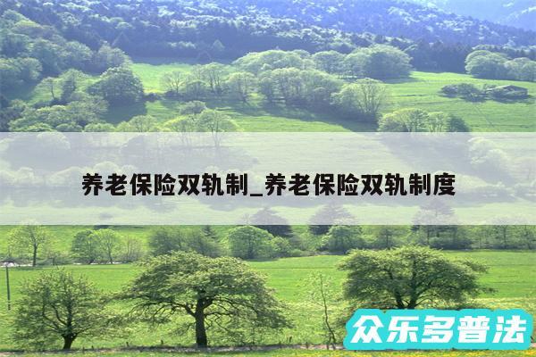 养老保险双轨制_养老保险双轨制度