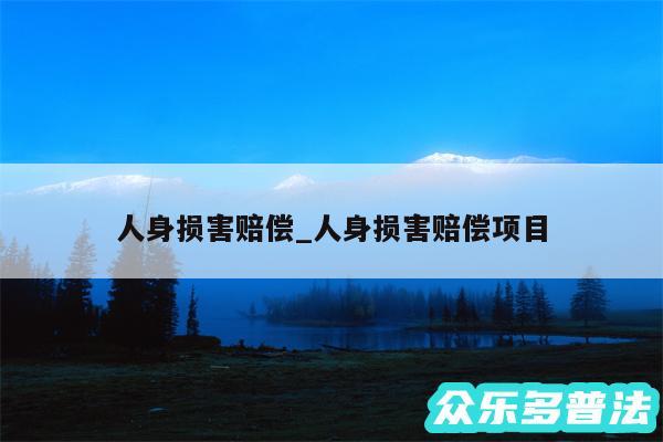 人身损害赔偿_人身损害赔偿项目