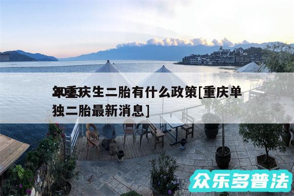 2024年重庆生二胎有什么政策及重庆单独二胎最新消息