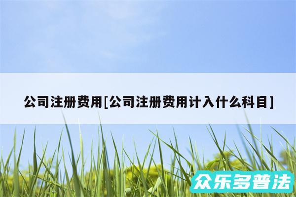 公司注册费用及公司注册费用计入什么科目