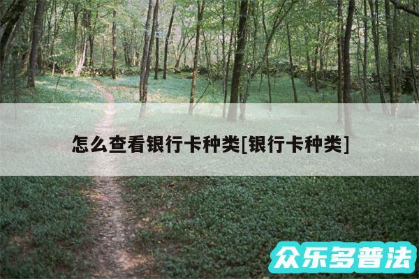 怎么查看银行卡种类及银行卡种类
