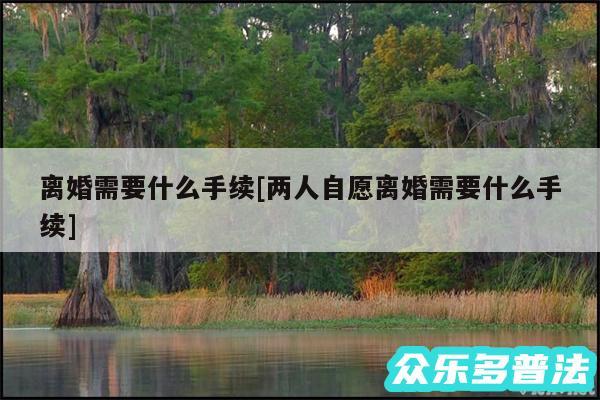 离婚需要什么手续及两人自愿离婚需要什么手续