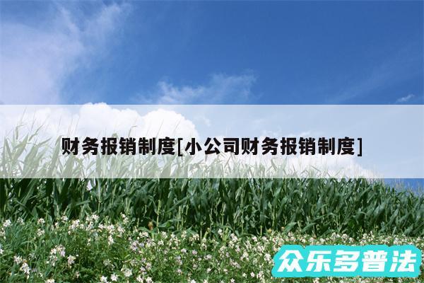 财务报销制度及小公司财务报销制度
