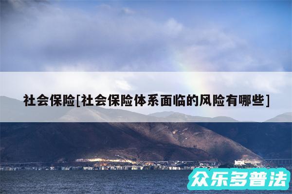 社会保险及社会保险体系面临的风险有哪些