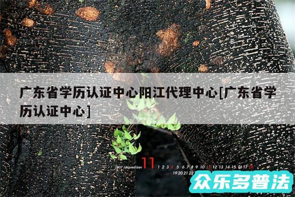 广东省学历认证中心阳江代理中心及广东省学历认证中心