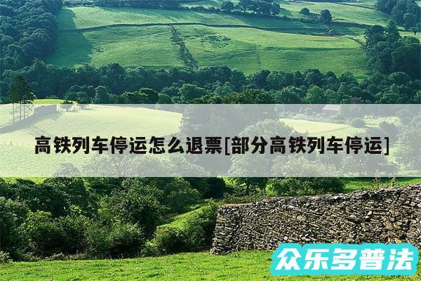 高铁列车停运怎么退票及部分高铁列车停运