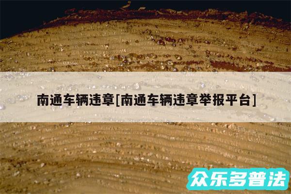 南通车辆违章及南通车辆违章举报平台