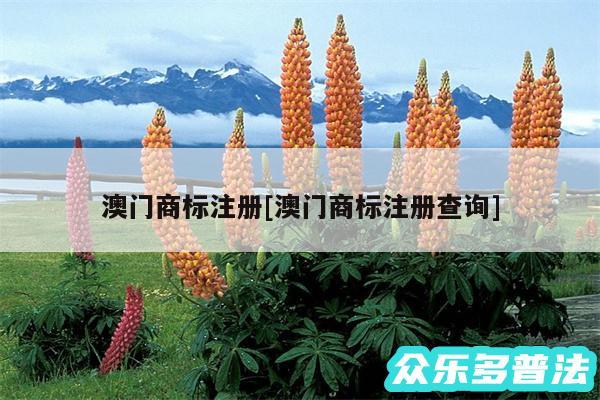 澳门商标注册及澳门商标注册查询