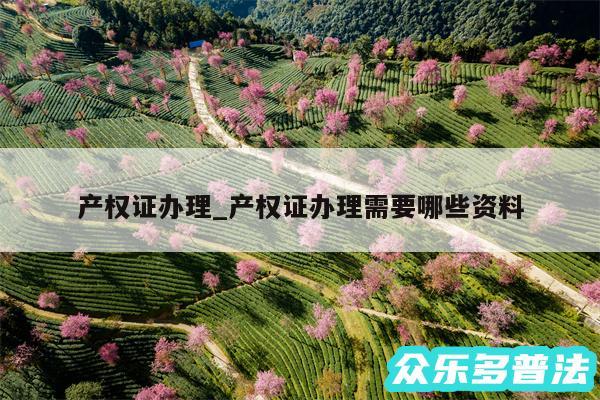 产权证办理_产权证办理需要哪些资料