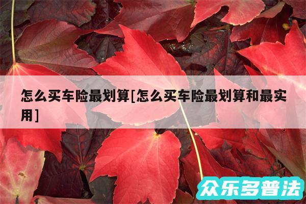 怎么买车险最划算及怎么买车险最划算和最实用
