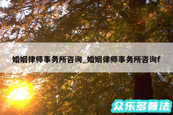 婚姻律师事务所咨询_婚姻律师事务所咨询f