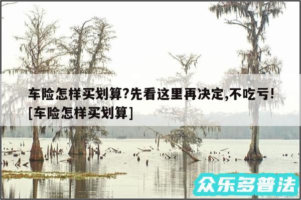 车险怎样买划算?先看这里再决定,不吃亏!及车险怎样买划算