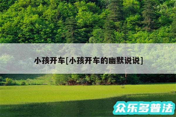 小孩开车及小孩开车的幽默说说