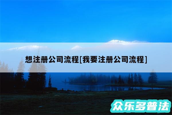想注册公司流程及我要注册公司流程