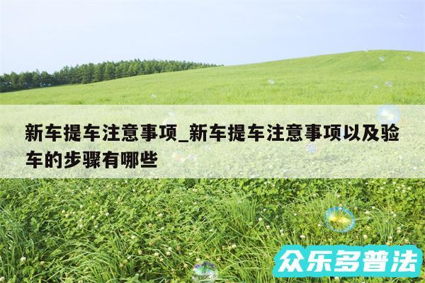 新车提车注意事项_新车提车注意事项以及验车的步骤有哪些