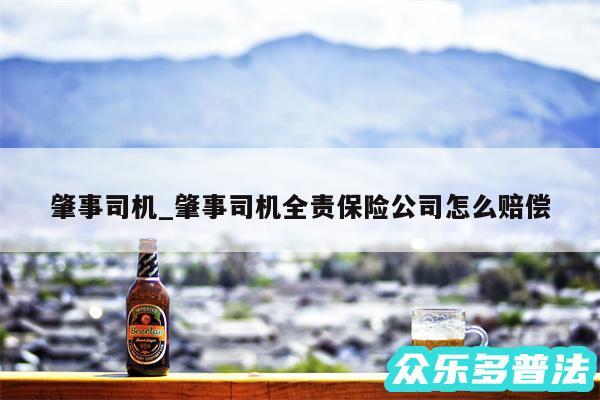 肇事司机_肇事司机全责保险公司怎么赔偿