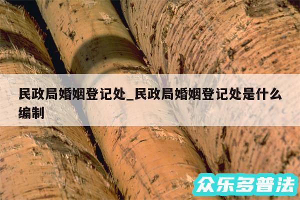 民政局婚姻登记处_民政局婚姻登记处是什么编制