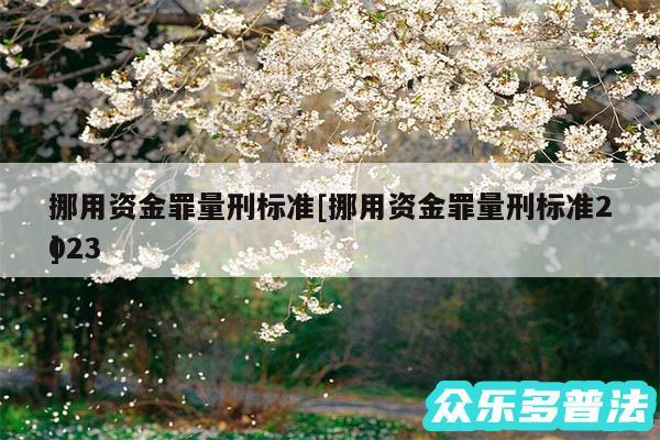 挪用资金罪量刑标准及挪用资金罪量刑标准2024