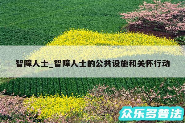 智障人士_智障人士的公共设施和关怀行动