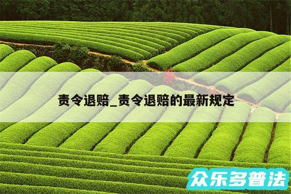 责令退赔_责令退赔的最新规定