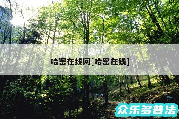 哈密在线网及哈密在线