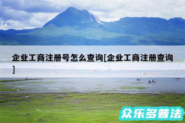 企业工商注册号怎么查询及企业工商注册查询
