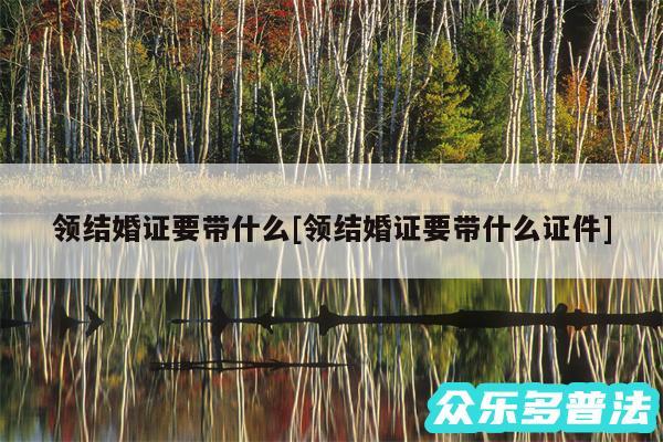 领结婚证要带什么及领结婚证要带什么证件