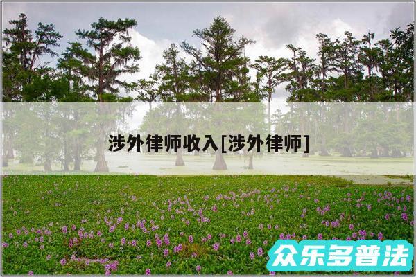 涉外律师收入及涉外律师