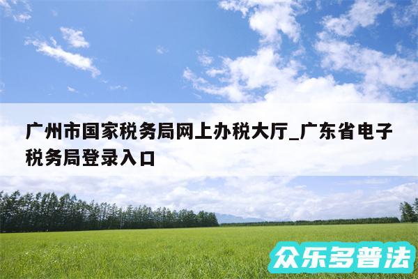 广州市国家税务局网上办税大厅_广东省电子税务局登录入口