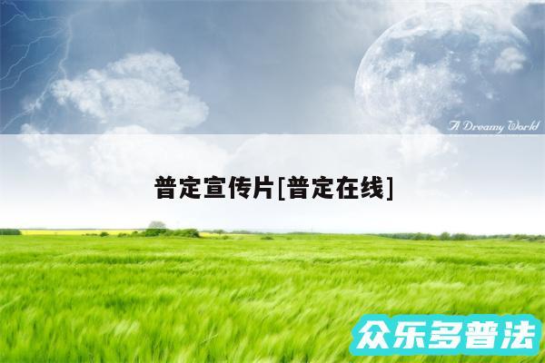 普定宣传片及普定在线
