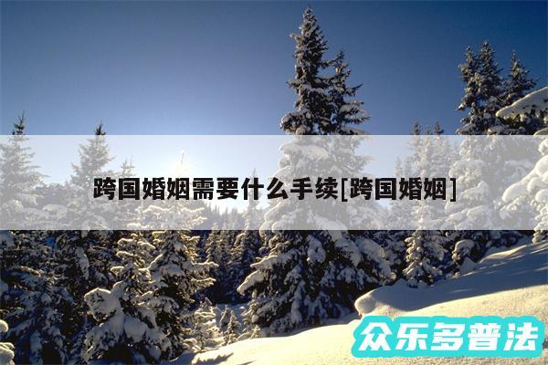 跨国婚姻需要什么手续及跨国婚姻