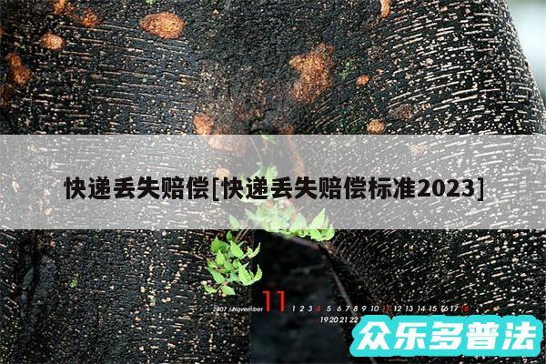 快递丢失赔偿及快递丢失赔偿标准2024