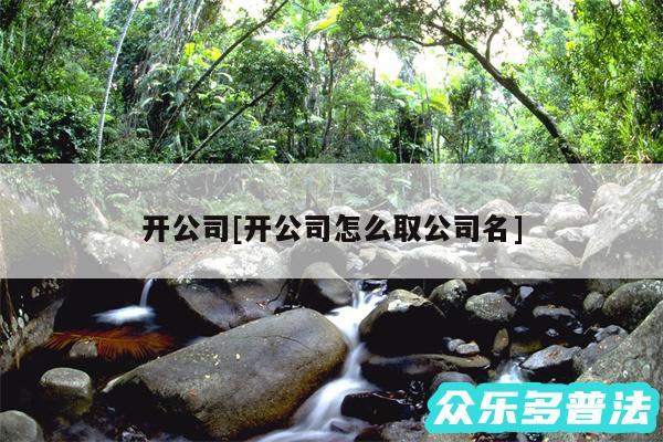 开公司及开公司怎么取公司名
