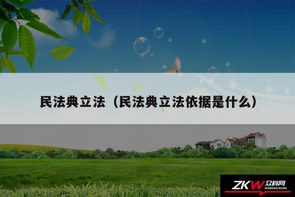 民法典立法以及民法典立法依据是什么