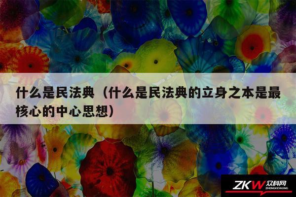 什么是民法典以及什么是民法典的立身之本是最核心的中心思想