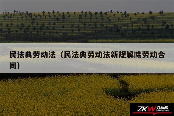 民法典劳动法以及民法典劳动法新规解除劳动合同