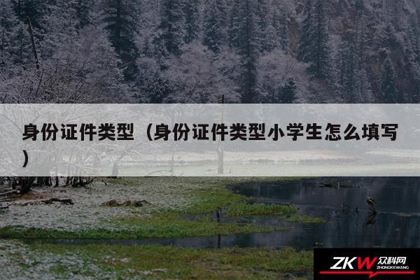 身份证件类型以及身份证件类型小学生怎么填写
