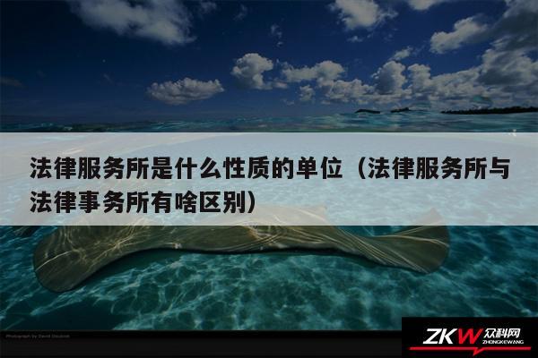 法律服务所是什么性质的单位以及法律服务所与法律事务所有啥区别
