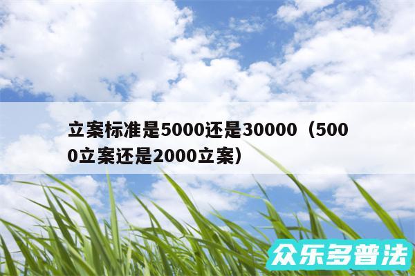 立案标准是5000还是30000以及5000立案还是2000立案
