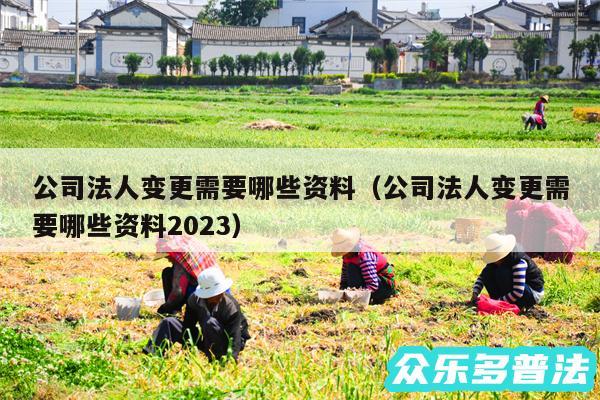 公司法人变更需要哪些资料以及公司法人变更需要哪些资料2024