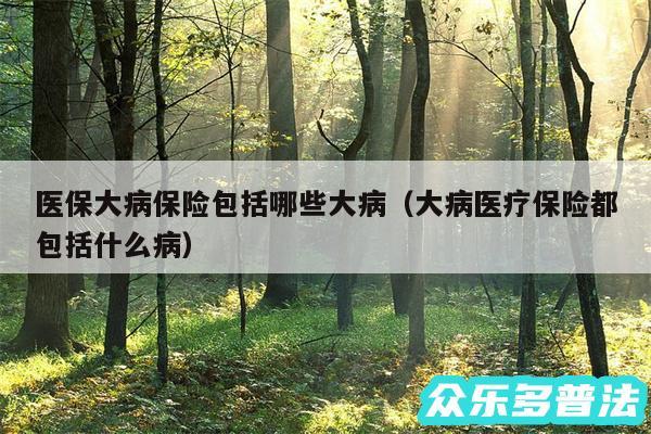 医保大病保险包括哪些大病以及大病医疗保险都包括什么病