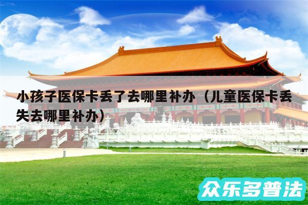 小孩子医保卡丢了去哪里补办以及儿童医保卡丢失去哪里补办