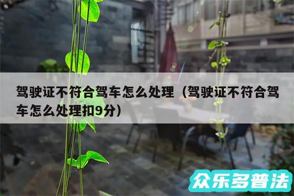 驾驶证不符合驾车怎么处理以及驾驶证不符合驾车怎么处理扣9分