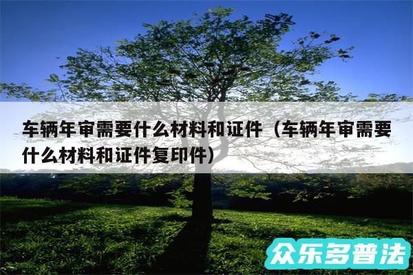 车辆年审需要什么材料和证件以及车辆年审需要什么材料和证件复印件